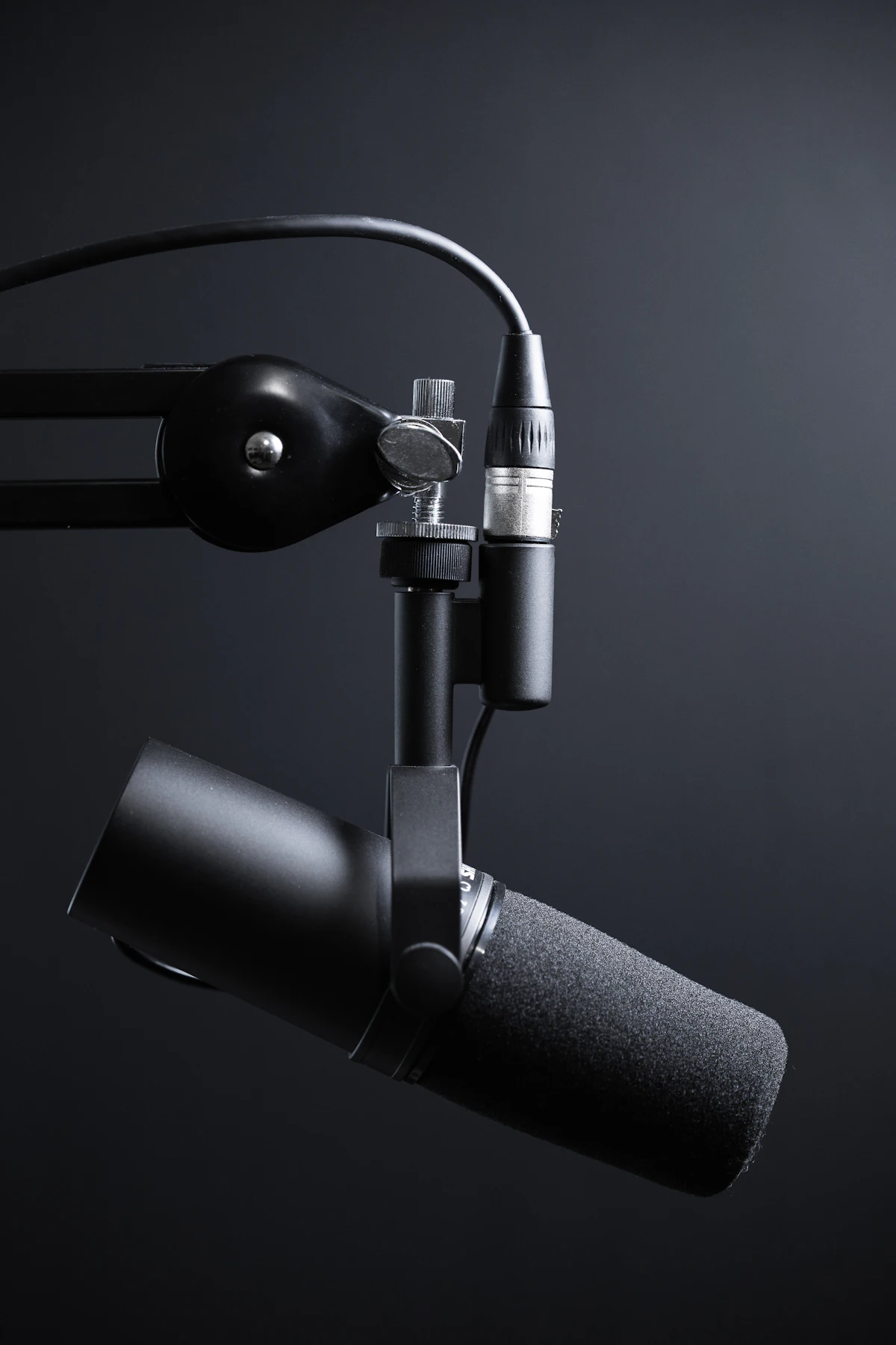 Audio to MIDI Converter Microphone in a recording studio