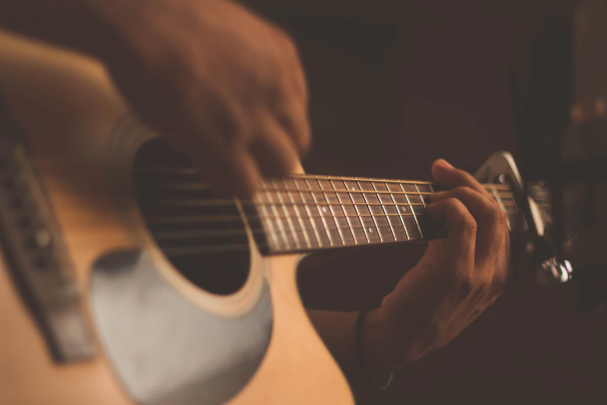 Musician in a creative studio environment